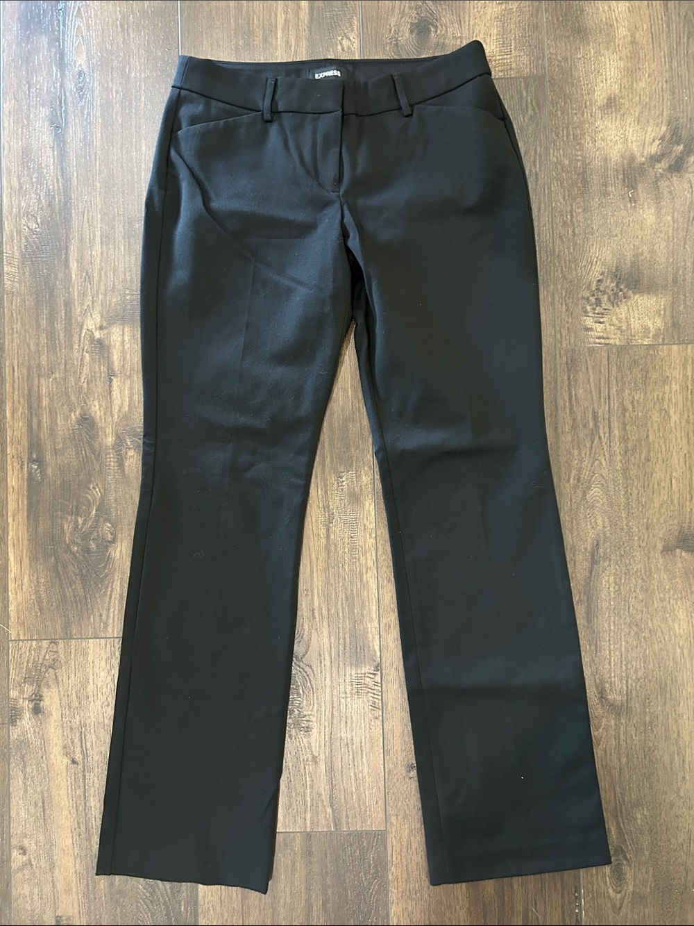 EXPRESS Editor Barely Boot Stretch Mid-rise Black Pants, Size 8R